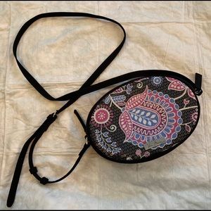 SOLD New Vera Bradley cross body, shimmery Alpine Floral bag, 2 pocket